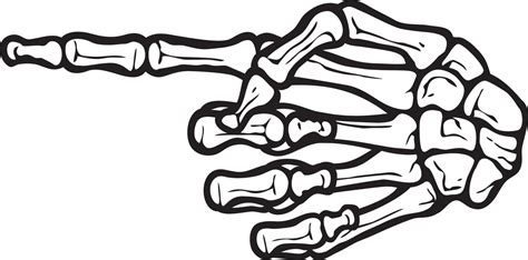 Skeleton hand with pointing finger. Vector illustration. 20364768 Vector Art at Vecteezy