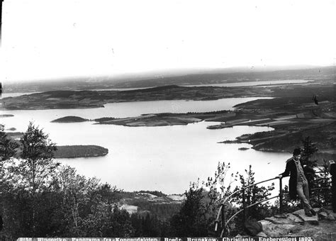 Ringerike, Panorama fra Kongeutsigten. - Norsk Folkemuseum / DigitaltMuseum