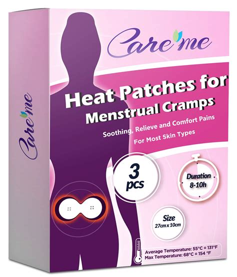 Menstrual Heating Pads for Period Pain PMS Relief - Adhesive Heat Therapy Patches (3 Packs) for ...