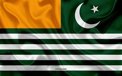 Download wallpapers Flag of Azad Kashmir, 4k, silk flag, Pakistan, Azad ...