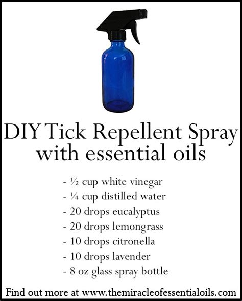 DIY Essential Oil Tick Repellent Spray Recipe - The Miracle of ...