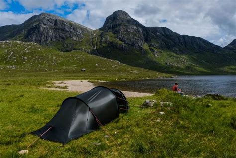 Wild camping by the Dubh Loch in the Fisherfield Forest this morning ...