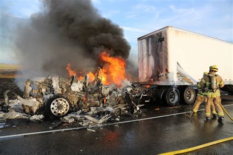 I5 shut down for 2 hours as crews extinguish truck fire | kgw.com