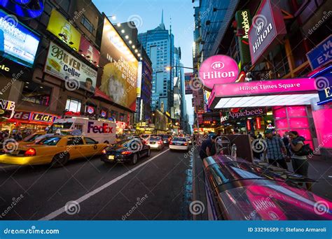 Time square night time editorial stock image. Image of global - 33296509