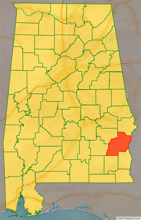 Map of Barbour County, Alabama - Thong Thai Real