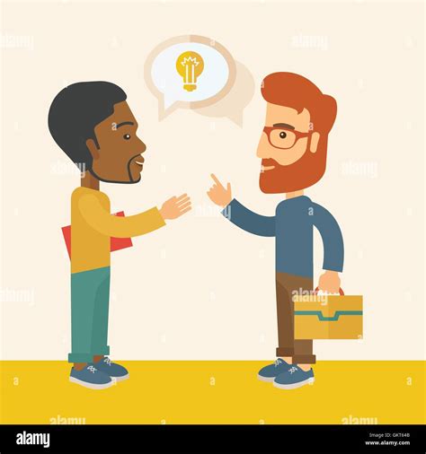 Two businessmen talking about business Stock Vector Image & Art - Alamy