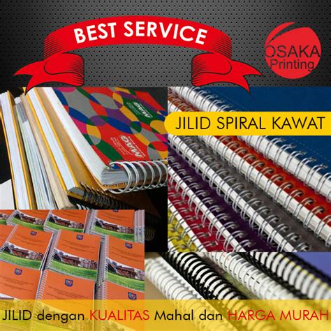 JILID SPIRAL KAWAT MURAH - OSAKA PRINTING PERCETAKAN DAN FOTOCOPY 24 JAM JAKARTA TIMUR