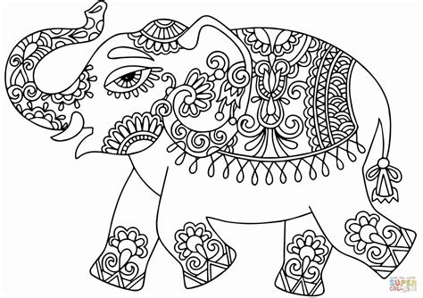 Elephant Zentangle Coloring Pages at GetDrawings | Free download