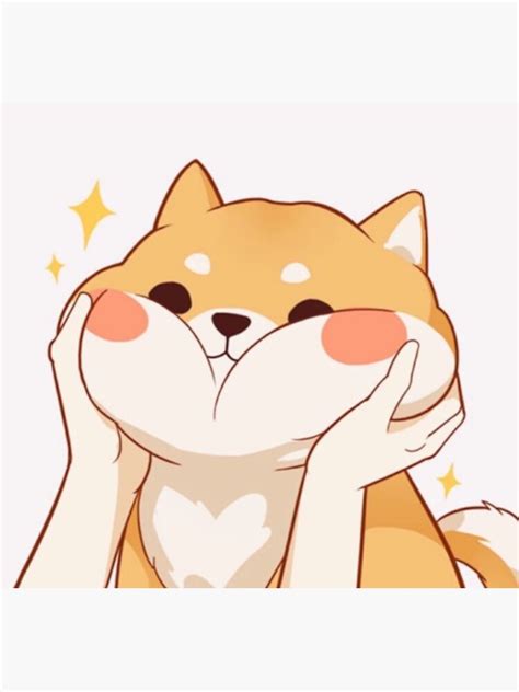 "Kawaii Shiba inu" Sticker by arealprincess | Redbubble