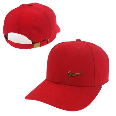 Men's / Women's Unisex Nike Swoosh Gold Metal Iconic Logo Strap Back ...