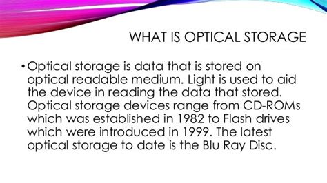 Optical Storage