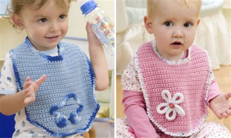 Two Cute Crochet Baby Bibs to Make ⋆ Knitting Bee