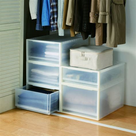 [PP Storage]Closet Drawer Small W17.3" x D21.7" x H7.1" | Clothes storage boxes, Muji storage ...