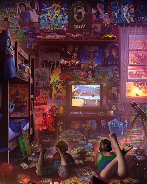 The Ultimate 90s gamers kids room | Retro games room, Vintage games, Game room decor