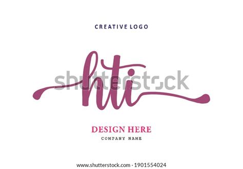 Hti Lettering Logo Simple Easy Understand Stock Vector (Royalty Free ...