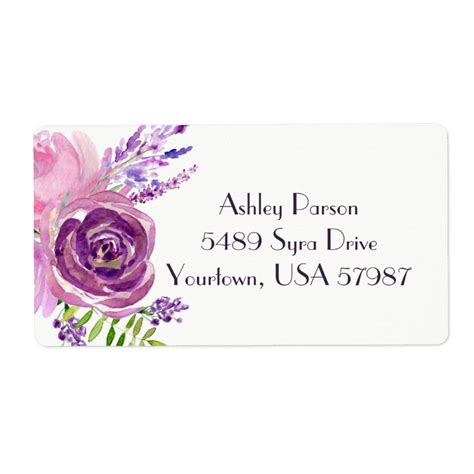 Floral return address label | Zazzle