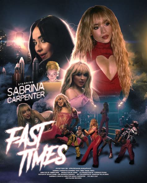 2022 Sabrina Carpenter ‘Fast Times’ poster art | Sabrina carpenter, Sabrina, Sabrina carpenter ...