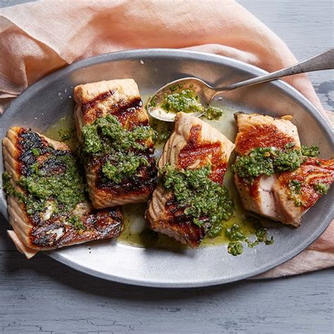 Grilled Salmon with Herbed Caper Sauce | Recipes | WW USA