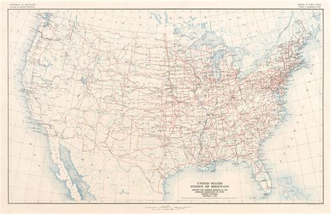 1926 U.S. Highway System Map – Transit Maps Store