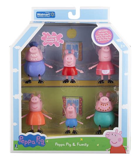 Peppa Pig and Family Figure Grandpa Granny Exclusive Set of 6 by Peppa Pig | Peppa pig toys ...