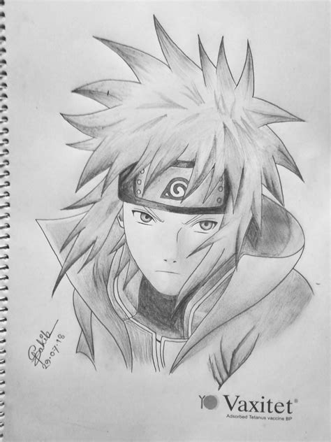 Minato Namikaze My Last Summer Drawing Naruto - IMAGESEE