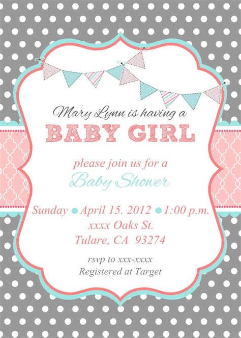 Baby Girl Shower Invitation