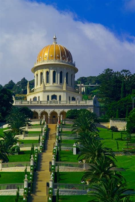 Landmark Of Haifa Shrine Of The Bab Stock Photo - Image of city, tree: 7262538