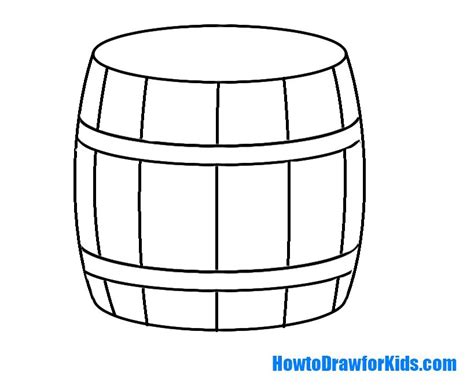 How to Draw a Barrel for Kids - Easy Drawing Tutorial