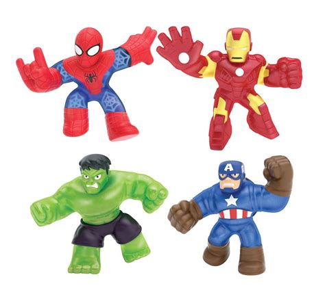 Heroes of Goo Jit Zu Marvel Hero 4-Pack, Spider-Man, Hulk, Iron Man an ...