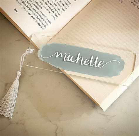 Personalised Bookmark Handmade Acrylic Painted Bookmark - Etsy UK ...