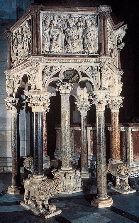 NICOLA PISANO, pulpit of Pisa Cathedral baptistery, Pisa, Italy, 1259 ...