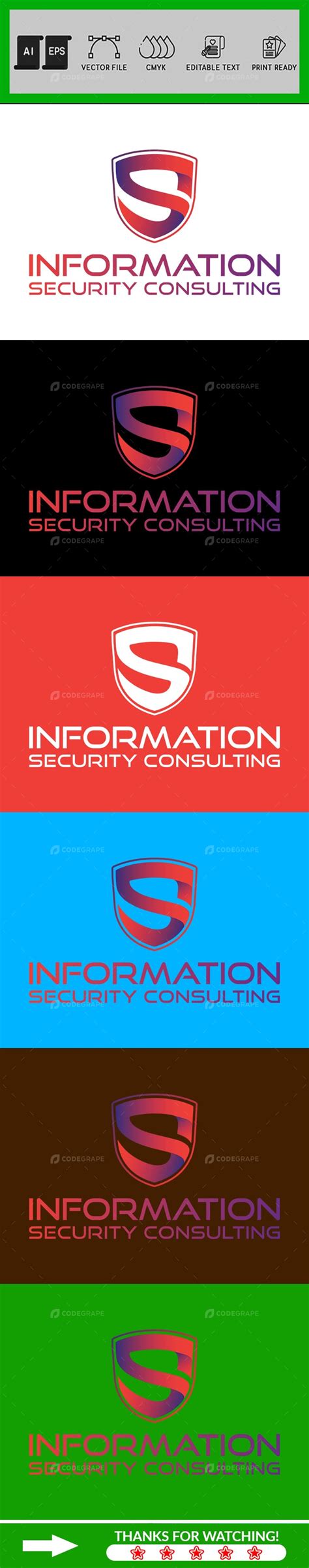 Security Service Logo Design Template - Prints | CodeGrape