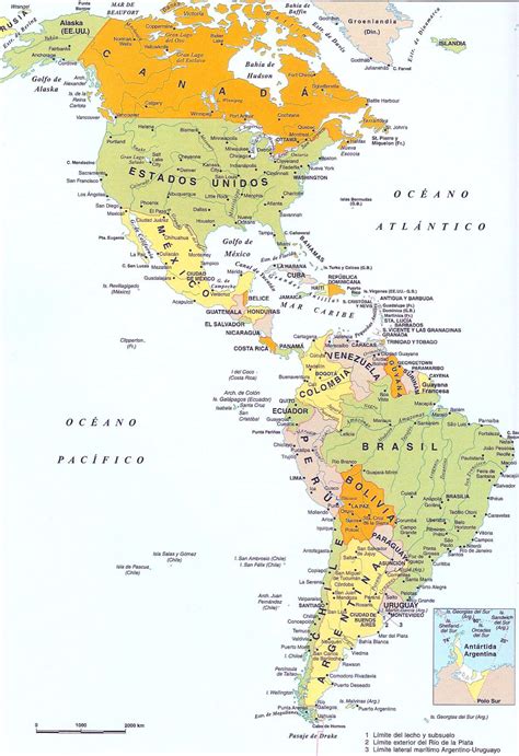 Los 35 países de América y sus capitales (mapa incluido) - Libretilla