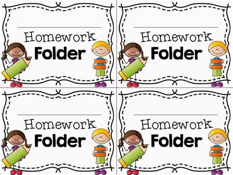 Free Printable Homework Folder Labels - Printable Word Searches