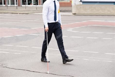 Blind Person Walking On Street — Stock Photo © AndreyPopov #120485546