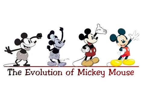 Visual representation of the evolution of Mickey Mouse! So cool! #disney #disneymovie # ...