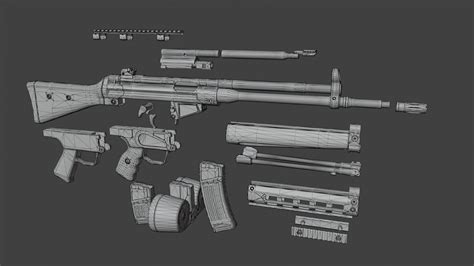 3D Model HK33 Assault Rifle - TurboSquid 2038483