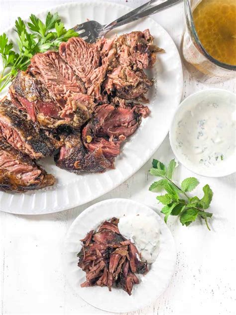 Tender Slow Cooker Lamb Recipe - Great For Gyros Or Lamb Salad! | My ...