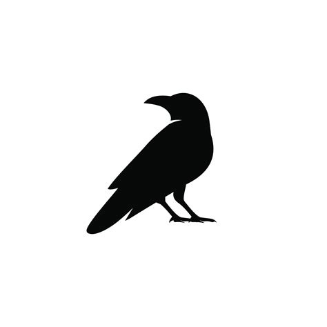 Raven simple flat icon vector 14730212 Vector Art at Vecteezy