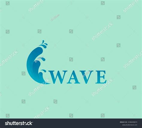 Blue Wave Logo Design Vector Illustration Stock Vector (Royalty Free ...