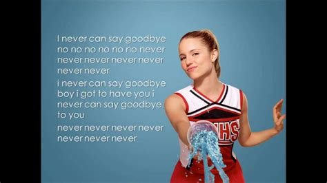 Glee - Never Can Say Goodbye (Lyrics) - YouTube