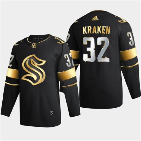 Men’s Seattle Kraken Kraken #32 2020-21 Authentic Golden Limited ...