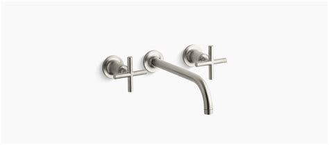 K-T14414-3 | Purist Wall-Mount Sink Faucet Trim, Cross Handles | KOHLER ...