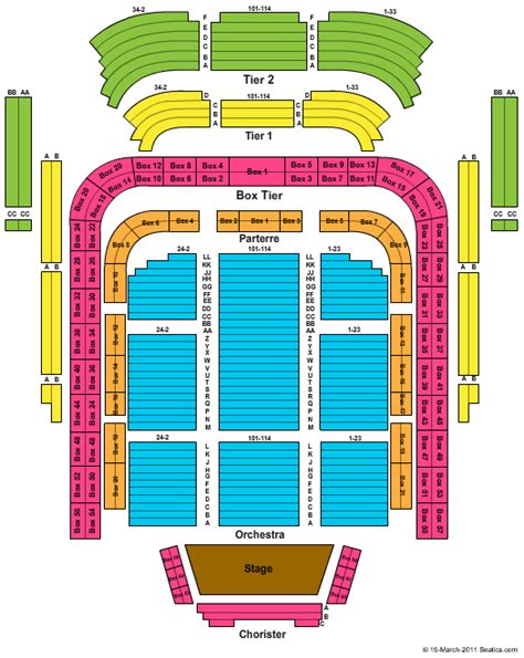 Kennedy Center - Concert Hall Seating Chart | Kennedy Center - Concert ...