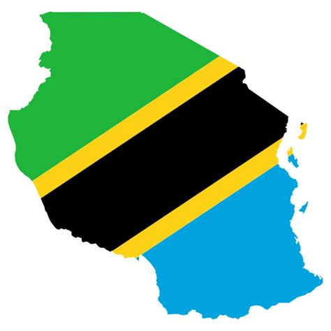 Tanzania Flag Map | Free SVG