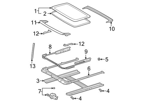 toyota Corolla Sunroof Guide Rail. W/SUNROOF - 6320201010 | Toyota ...