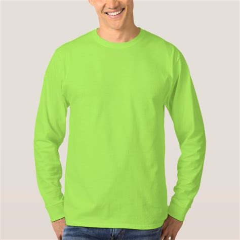 Men's Basic Long Sleeve T-Shirt Lime Green | Zazzle