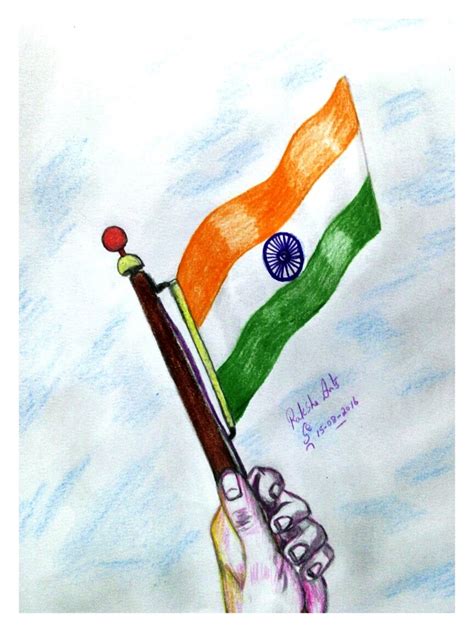 Indian National Flag Drawing Pictures ~ Flag Indian National India Clipart Clip Flags Highest ...