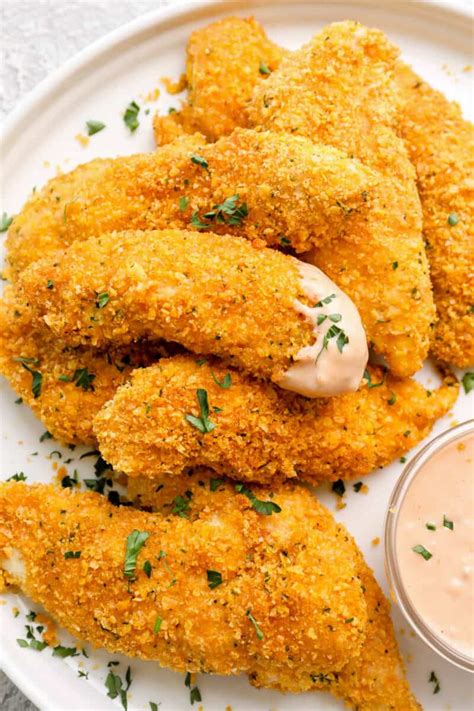 Baked Chicken Tenders (Crispy Cornflake Crust) - Easy Chicken Recipes