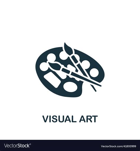 Visual art icon monochrome simple Royalty Free Vector Image